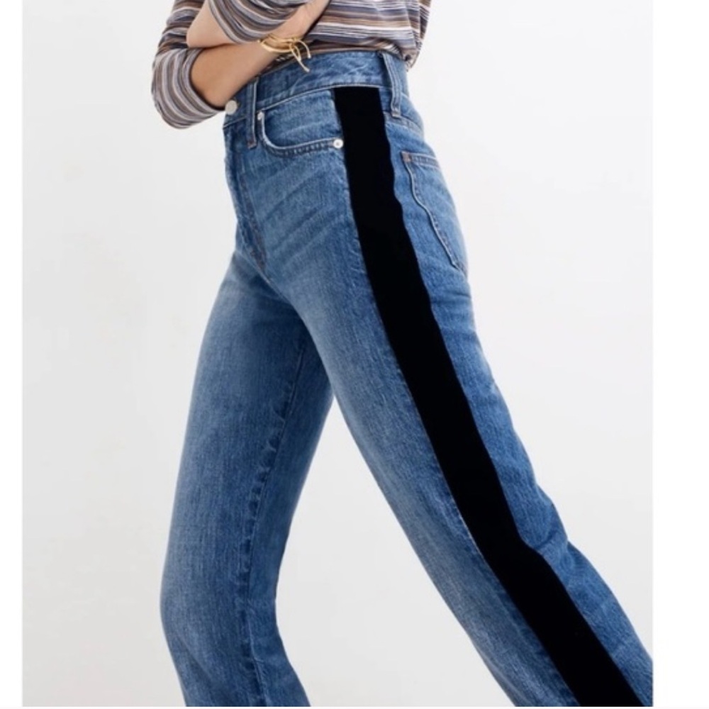 Madewell The Perfect Vintage Jean in Velvet Stripe